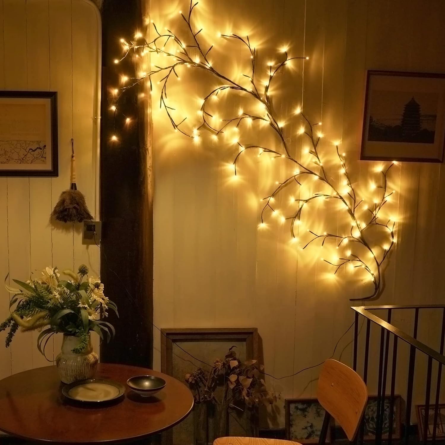 Ciskotu 2 Paquetes Guirnalda Luces Interior, Cadena de Luces con Enchufe, 144 LEDs Ramas de Luces LED para Interior, Luces LED para Cuarto para Decoracion pared Dormitorio, Salon, Hogar
