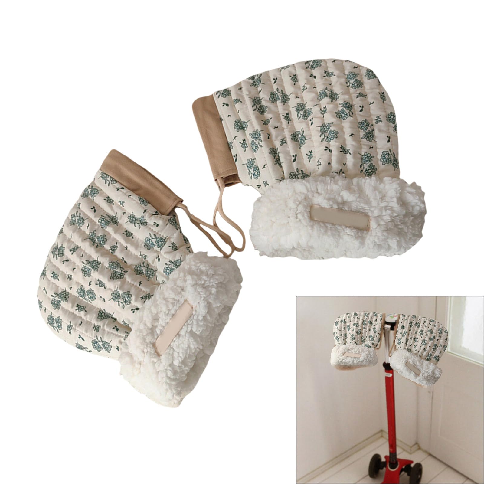 Kids Scooter Gloves Printed Pattern Gloves Windproof Winter Gloves Children Balanced Bike Mittens Cotton Thicken Mitts