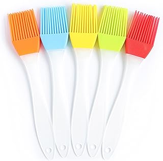 Silicone Basting Brush 5 Pack Heat Resistance Pastry Brushes Oil Brush Great for Steaks, BBQ, Baking, Kitchen Cooking Brus...