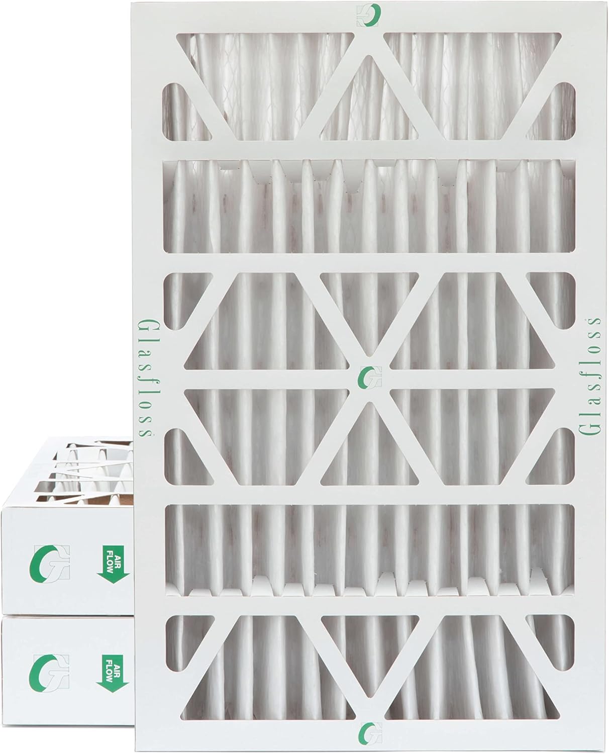 Glasfloss 16x25x4 MERV 10 (FPR 56) 4" Inch Pleated Air Filters Box of
