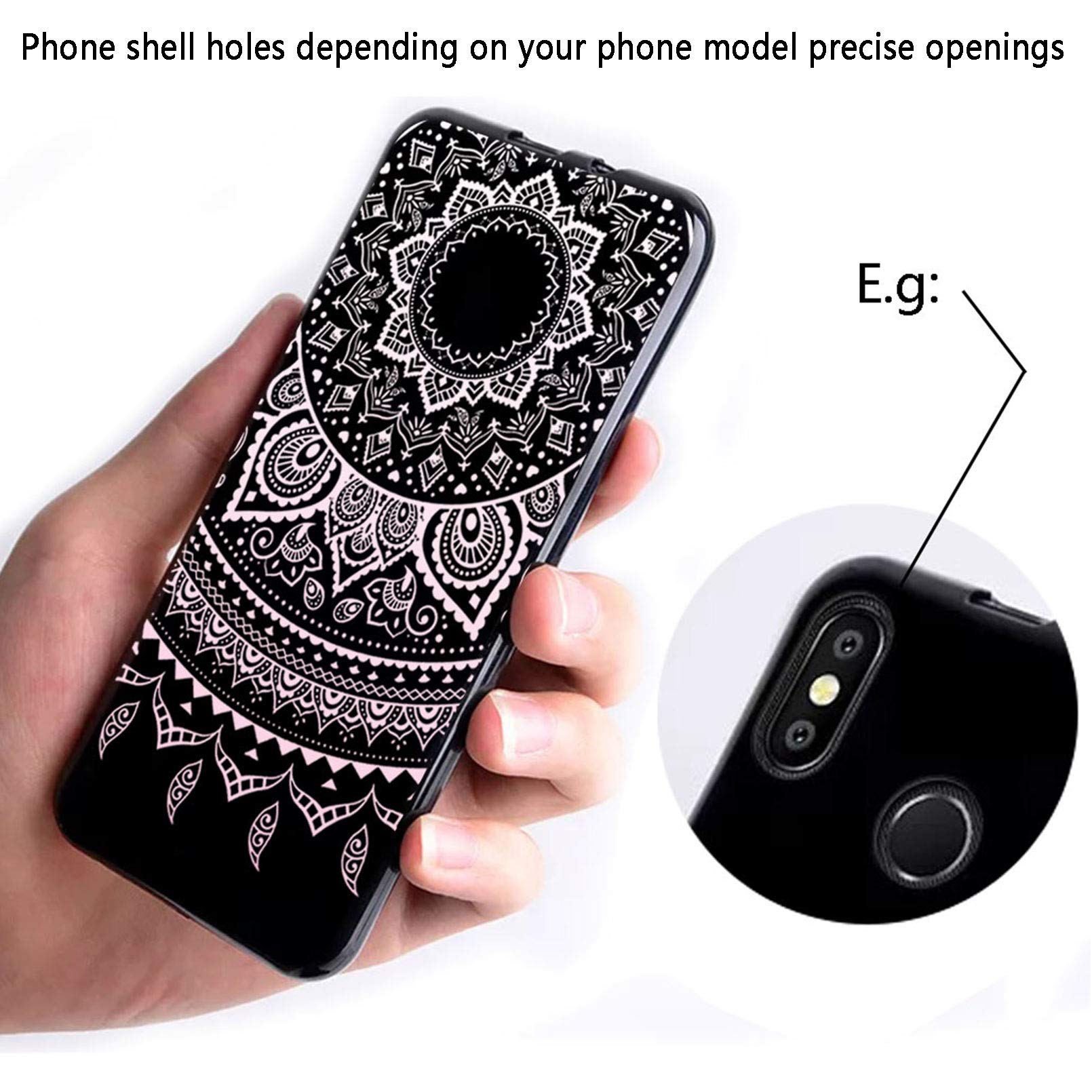 Movilshop Custodia per [ Oukitel C22 ] Disegno Tendenze [ Sonrisa Smile Swirl Astracto ] in silicone flessibile trasparente custodia cover gel per smartphone