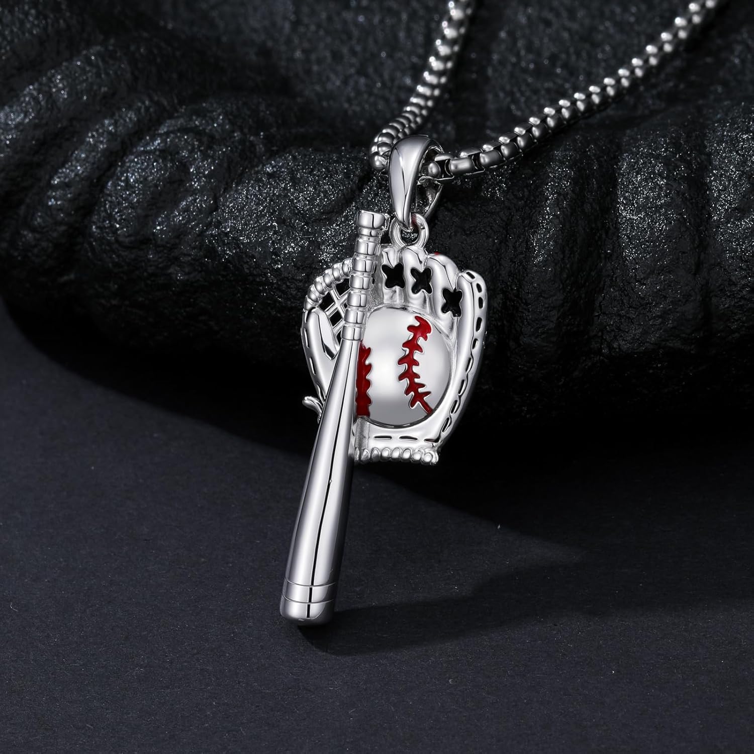 LONAGO Baseball/Soccer/Football/Basketball/Hockey Necklace 925 Sterling Sliver Sport Necklace for Men Women Sport Jewelry Graduation Birthday Gifts - Image 2