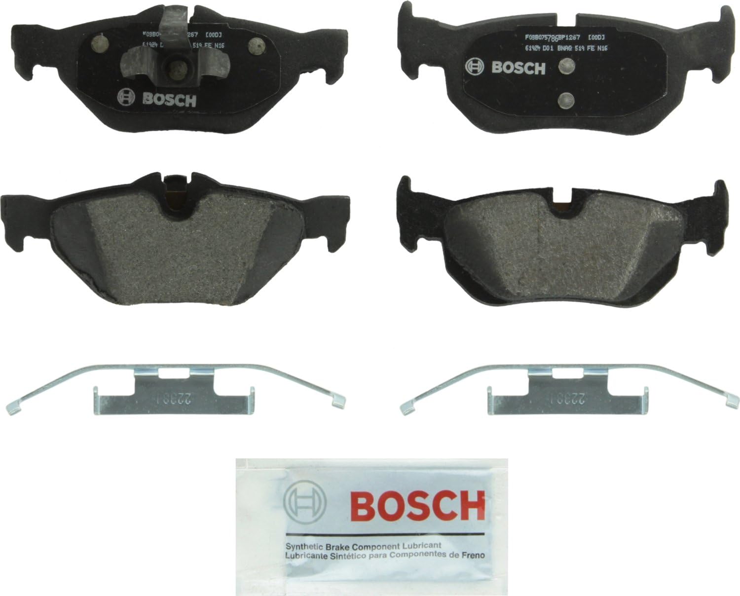 Amazon.com: BOSCH BP1267 QuietCast Premium Semi-Metallic Disc Brake Pad ...