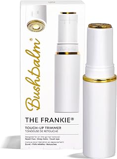 Bushbalm Touch-Up Trimmer - Painless Hair Remover for Face, Bikini, and Stray Hairs - Waterproof Cordless Rechargeable Grooming Tool with LED Light - Frankie