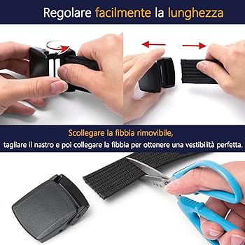 Cintura LionVII In Nylon Per Uomo - Regolabile, Fibbia Plastica YKK | Per Lavoro, Sport, Viaggi - Foto 2