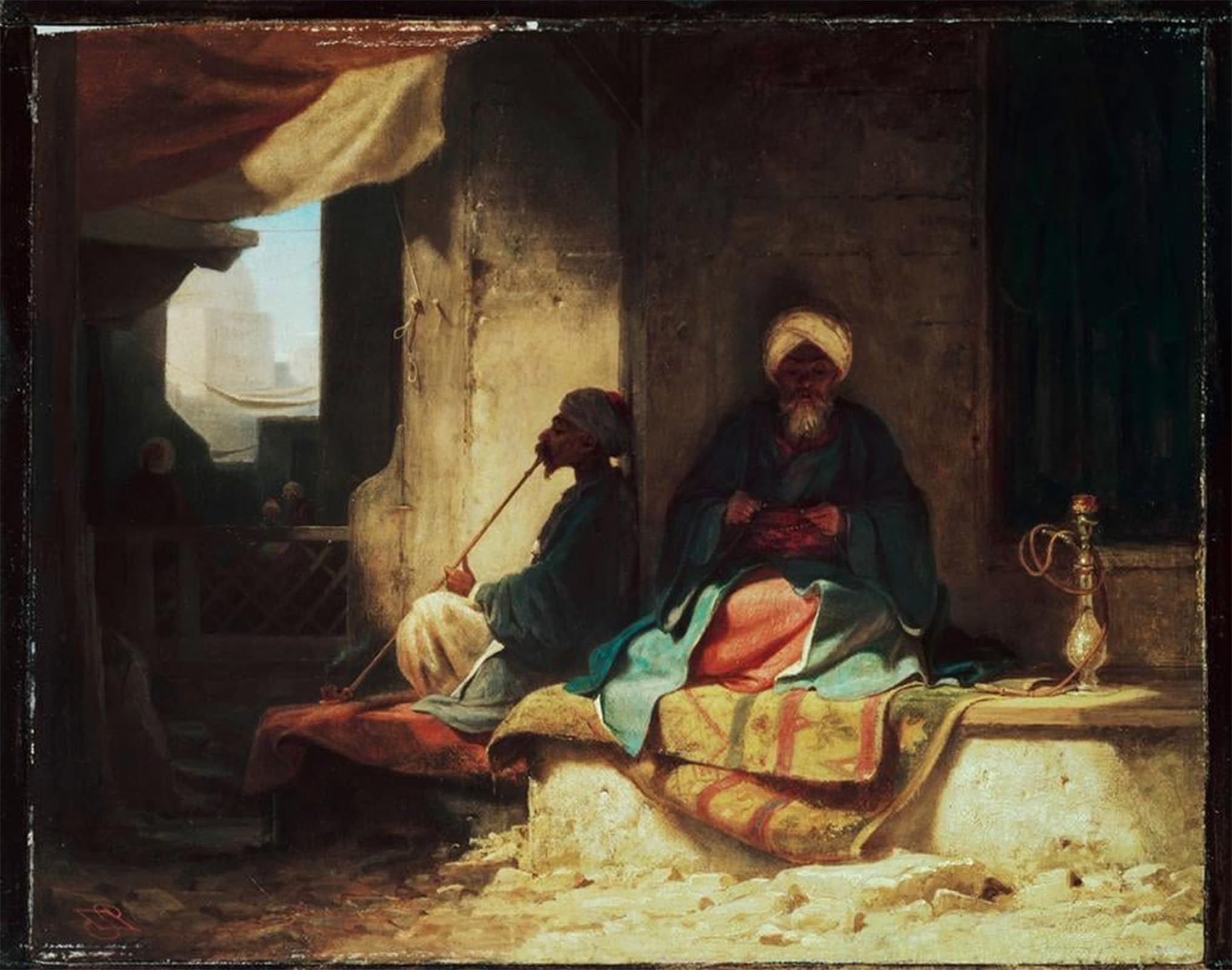 POSTERIIk Famous Modern Artwork Art Mural In the Turkish bazaar by Carl Spitzweg Oil Paintings Pictures for Home Decor 60x90cm