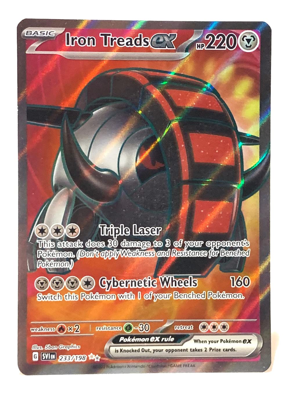 Amazon.com: Pokemon - Iron Treads ex 233/198 - Scarlet & Violet - Ultra Rare - Holo Full Art : Toys & Games Amazon.com: Pokemon - Iron Treads ex 233/198 - Scarlet & Violet - Ultra Rare - Holo Full Art : Toys & Games