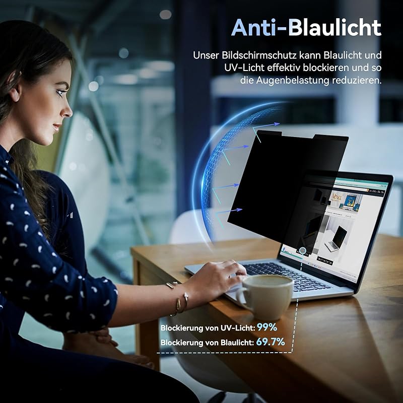 Mamol 15.6" Mágneses Adatvédelmi Képernyő Laptop Monitorra - Kékfény Szűrő