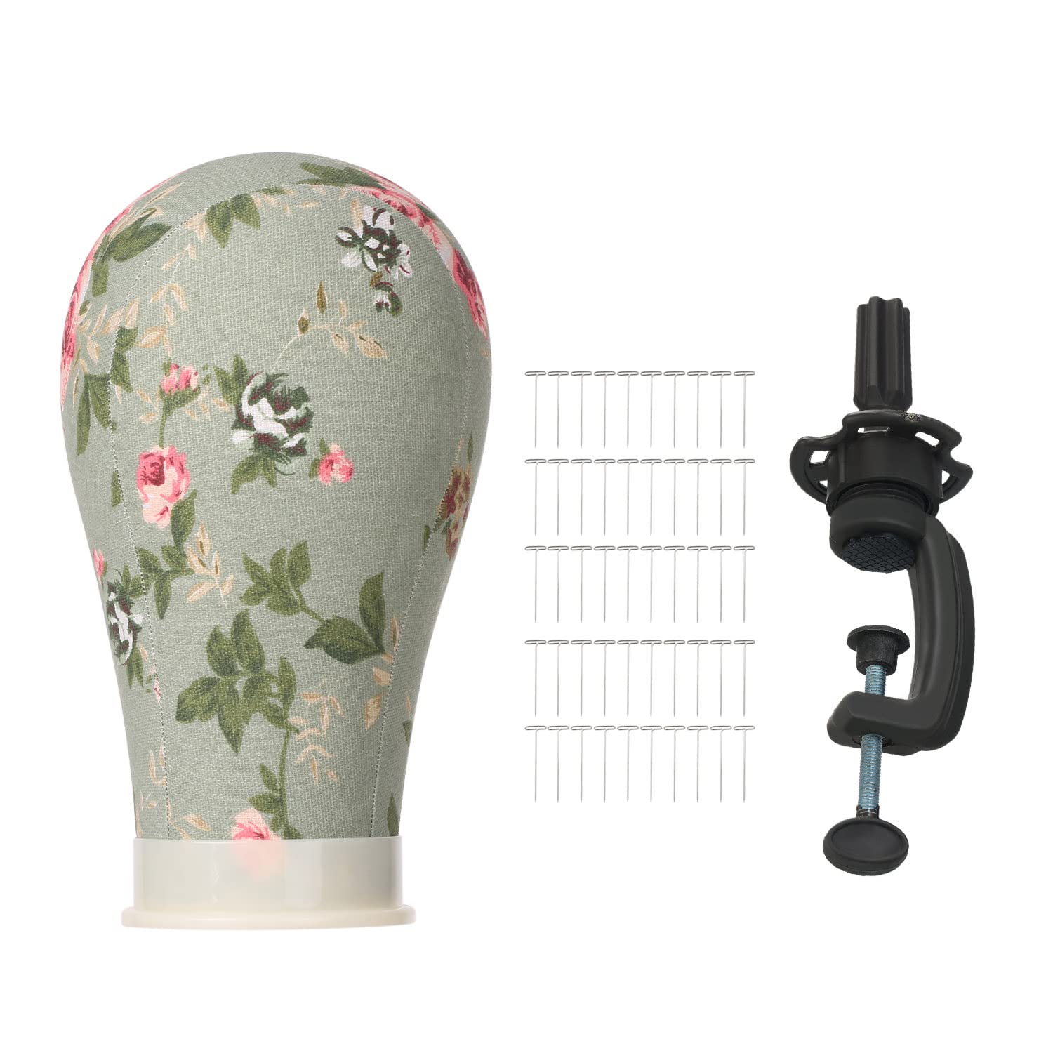 21~25 Inches Wig Head Mannequin Head Wig Display Styling Head with T-Pins Wig Mannequin Head Stand