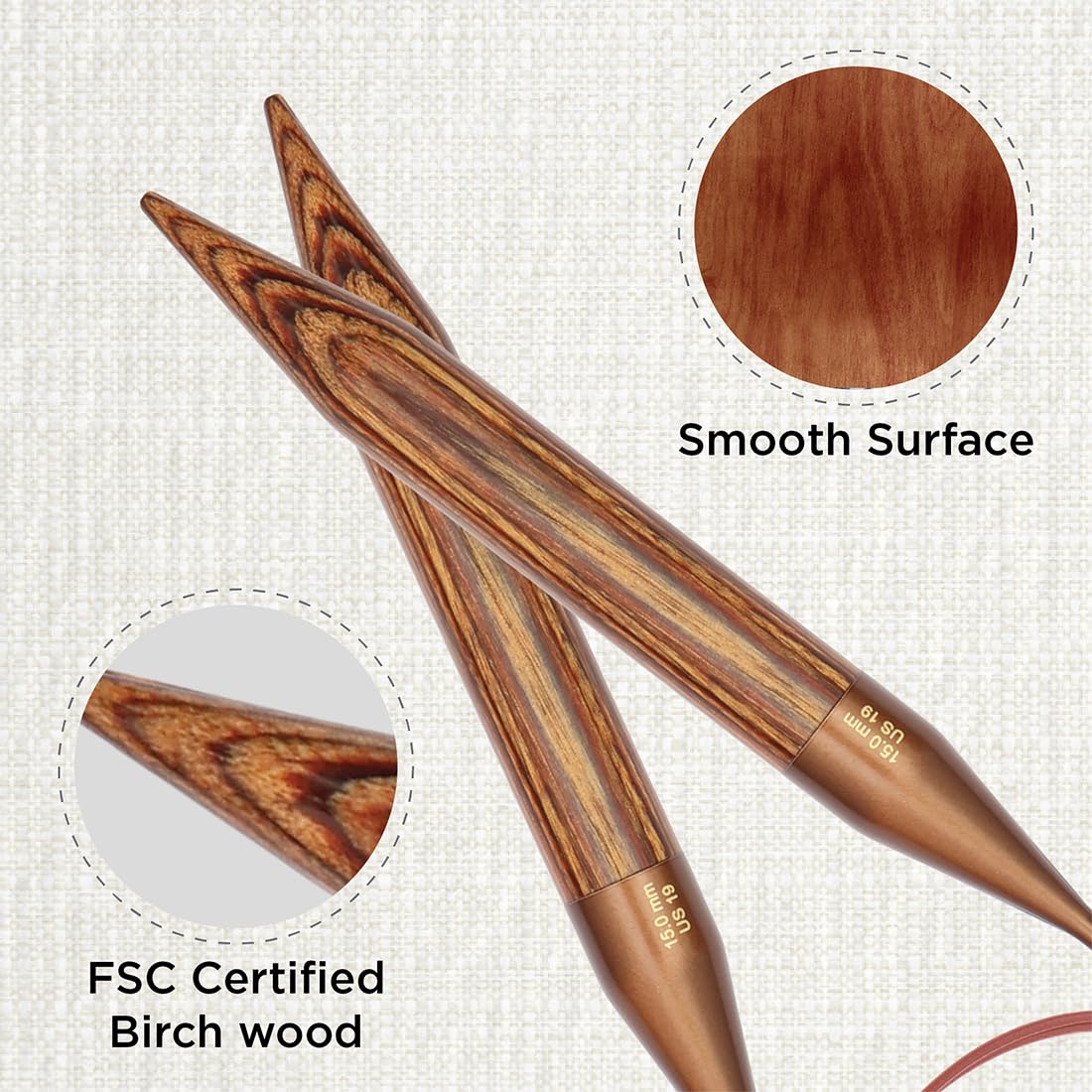 KnitPro Ginger Fixed Circular Needles 47