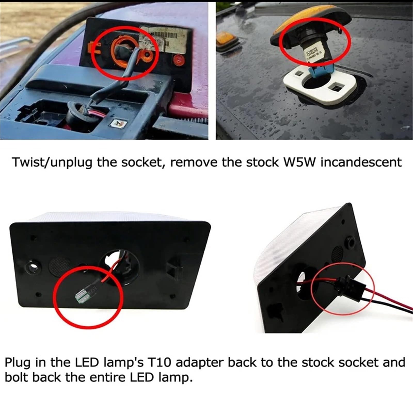 Faro Posteriore Per Hummer H2 Cabina Sul Tetto Luce Di Ingombro Indicatore Laterale Indicatori Direzione Luci Pannello Porta Coda Fendinebbia Fari Posteriori Auto(10*Front Rear)