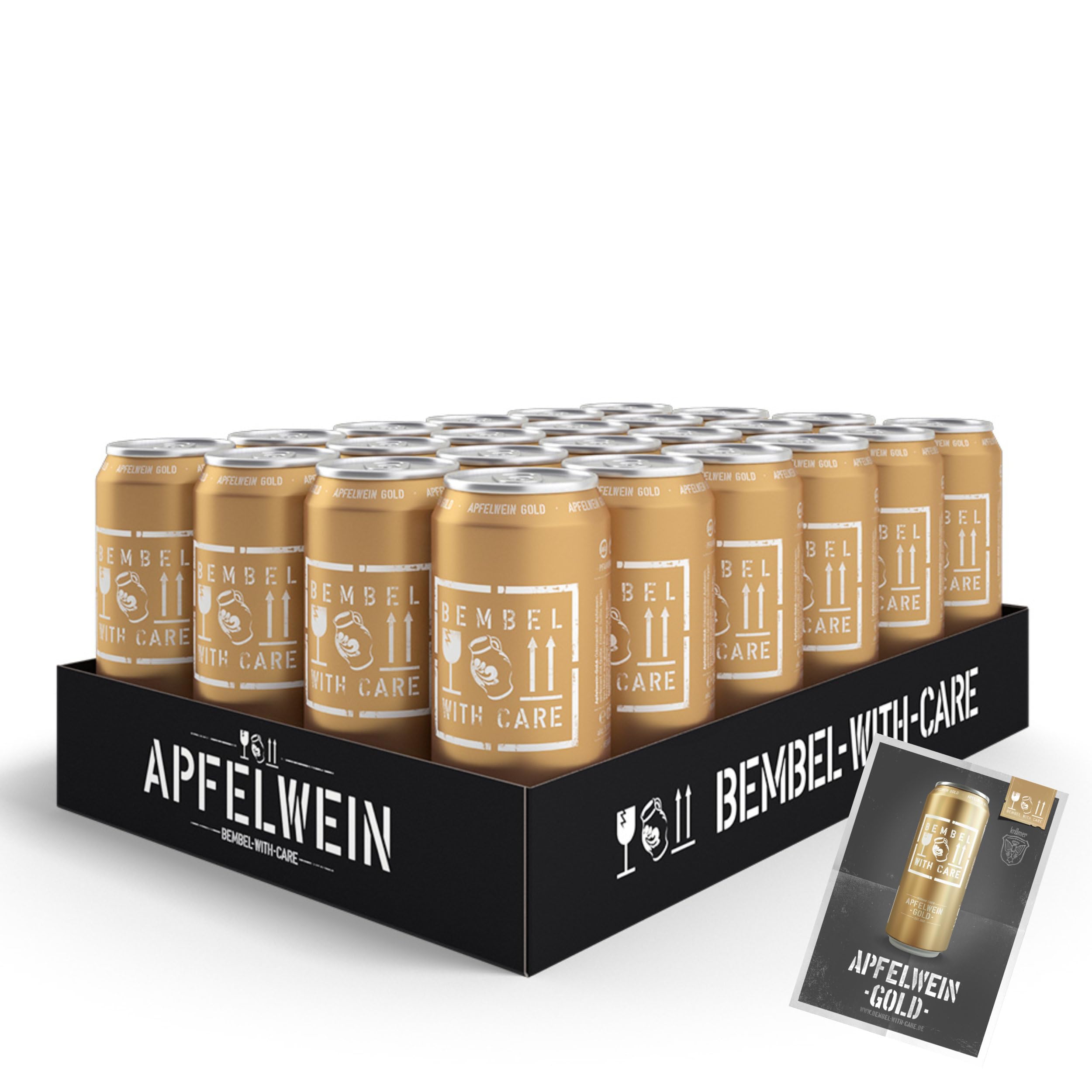 BEMBEL WITH CAREE Apfelwein-Gold 24 x 500 ml inkl. Pfand und Postkarte