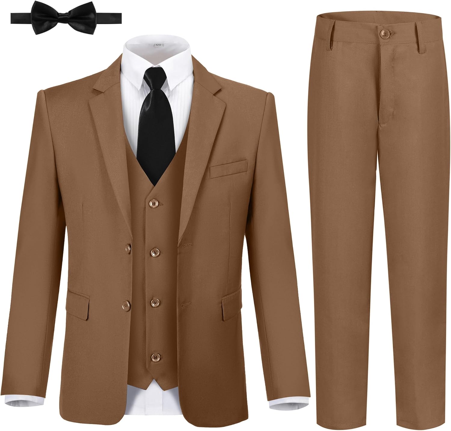 JPF Boy's Formal Suit Set Slim Fit Kids Tuxedo Suits for Wedding Teen Toddler Boy Dress Suit Outfit