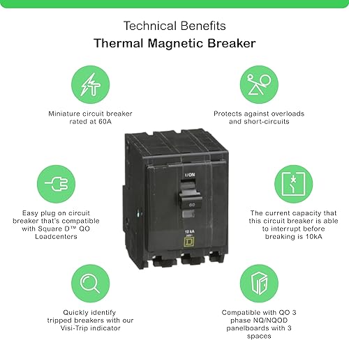 Miniatura 2 de Square D by Schneider Electric Square D - QO360CP Disyuntor Negro
