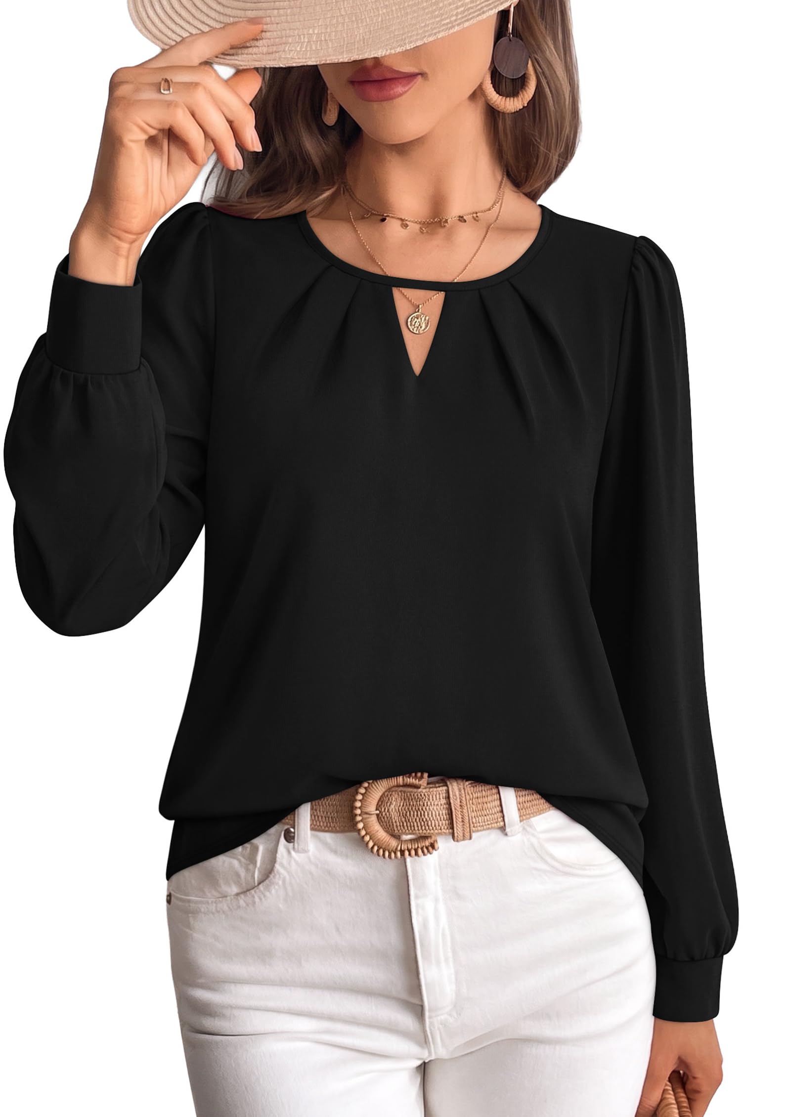 Blouses for Women Dressy Casual Long Sleeve Shirts Fall Outfits