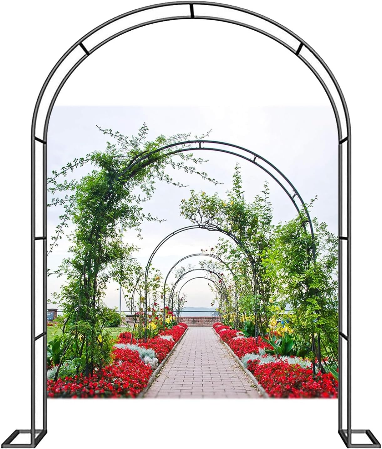 Amazon.co.jp 耐候性 ローズアーチ ガーデンアーチゲート、薔薇アーチ鉄製アーチ、パーゴラ・アーチ パイプ、錆び ない 耐久性