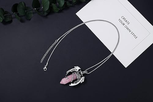 Miniatura 2 de MAIBAOTA Collar de dragón para hombres y mujeres, collar de cristal, collares geniales para hombre, joyería de dragón, collar de piedras preciosas