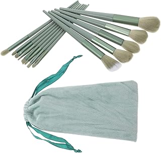 COLLBATH 13pcs Green Professional Makeup Brus...