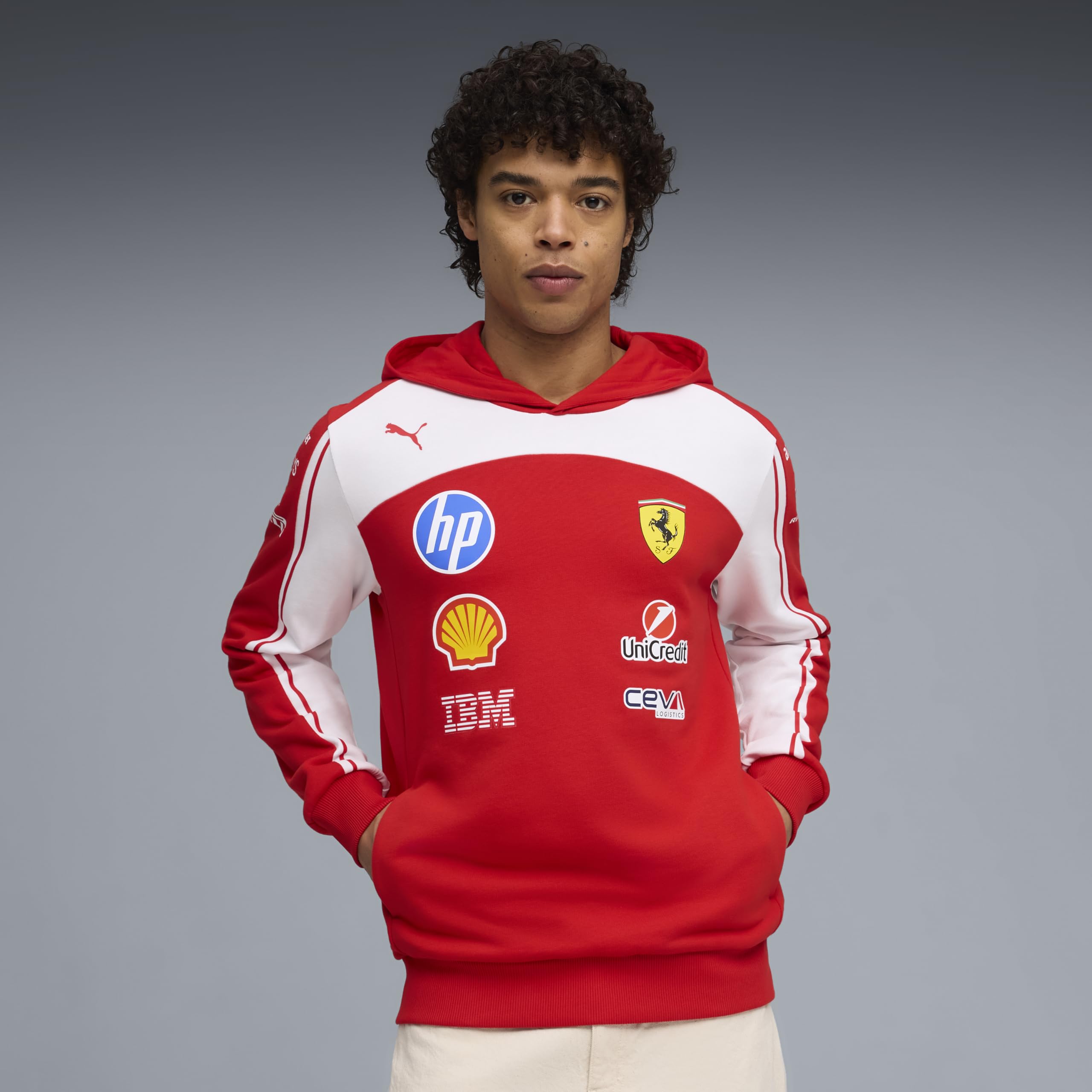 PUMA Scuderia Ferrari F1 2026 Sudadera con Capucha del Equipo para Hombre - Rojo