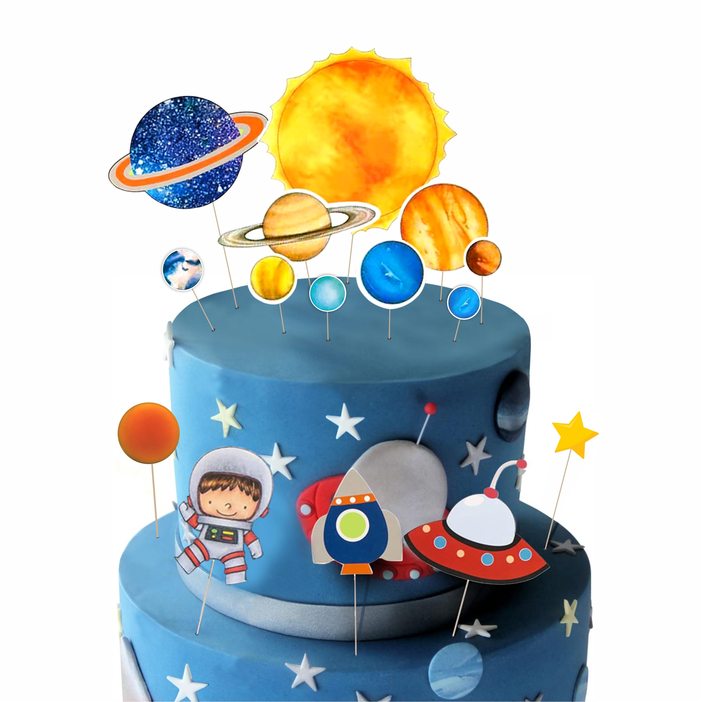 SNAPTRON Space Cake Topper For Space Theme-Birthday Decoration For Boys|Astronaut Cake Topper|For Astronaut Theme Birthday Decoration|Birthday Cake Toppers