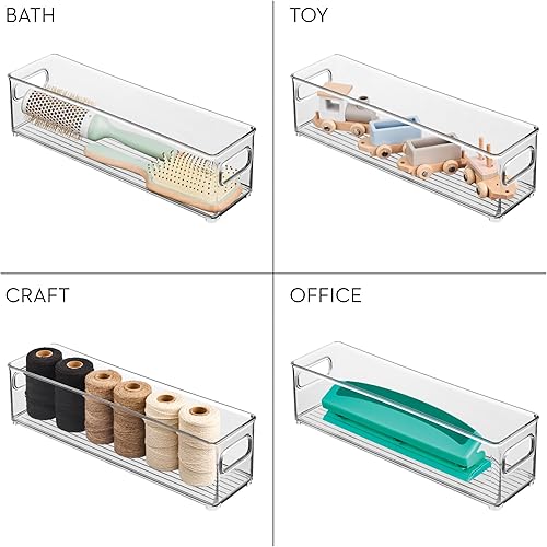 Miniatura 7 de InterDesign Contenedor de almacenamiento para refrigerador y congelador, contenedor organizador profundo para cocina, transparente