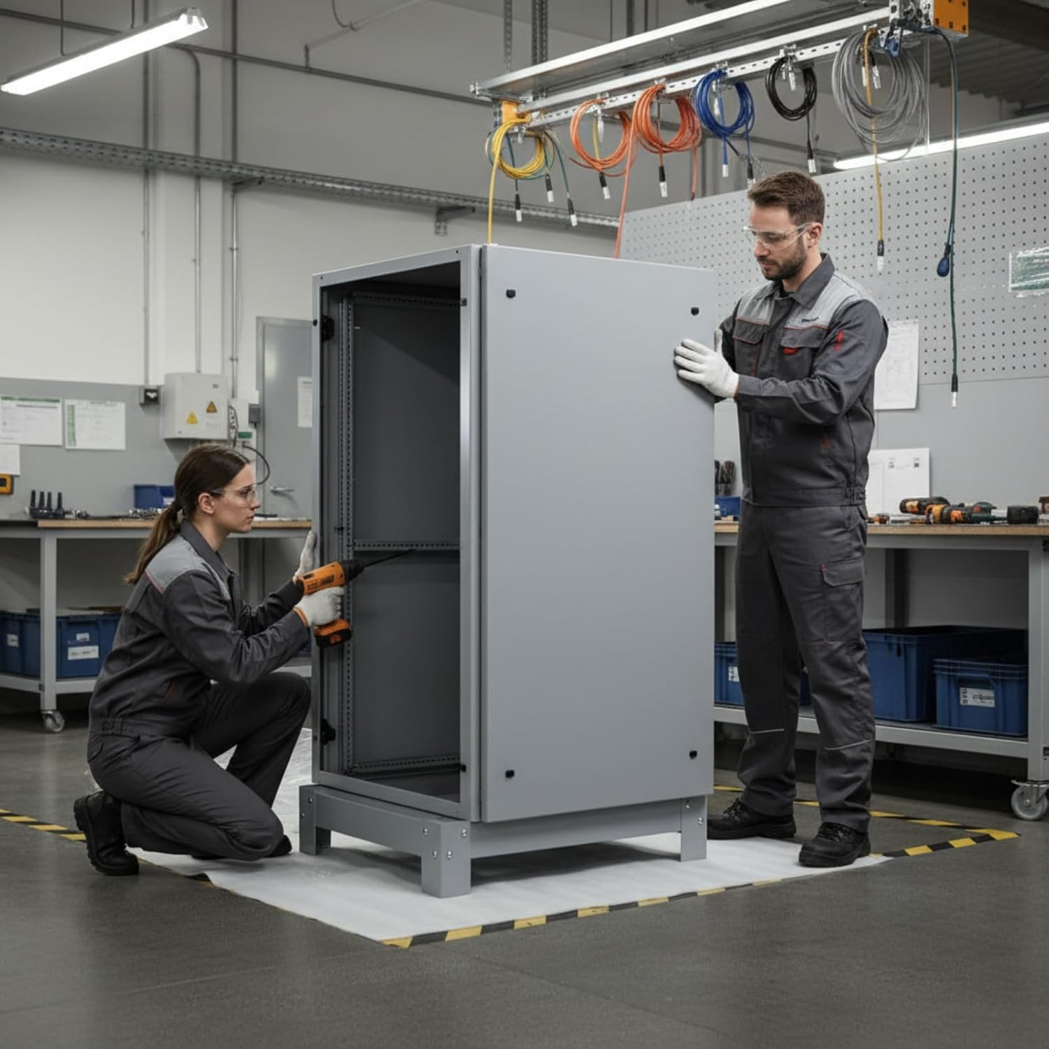 Zonon Cold Rolled Steel Drawer Cabinet Base for Bin Gray Cold-Rolled Steel Tool Cabinet Base 33-3/4" Width x 5-3/4" Height x 12-1/4" Depth Heavy-Duty Cabinets for Garage Large Slide Racks