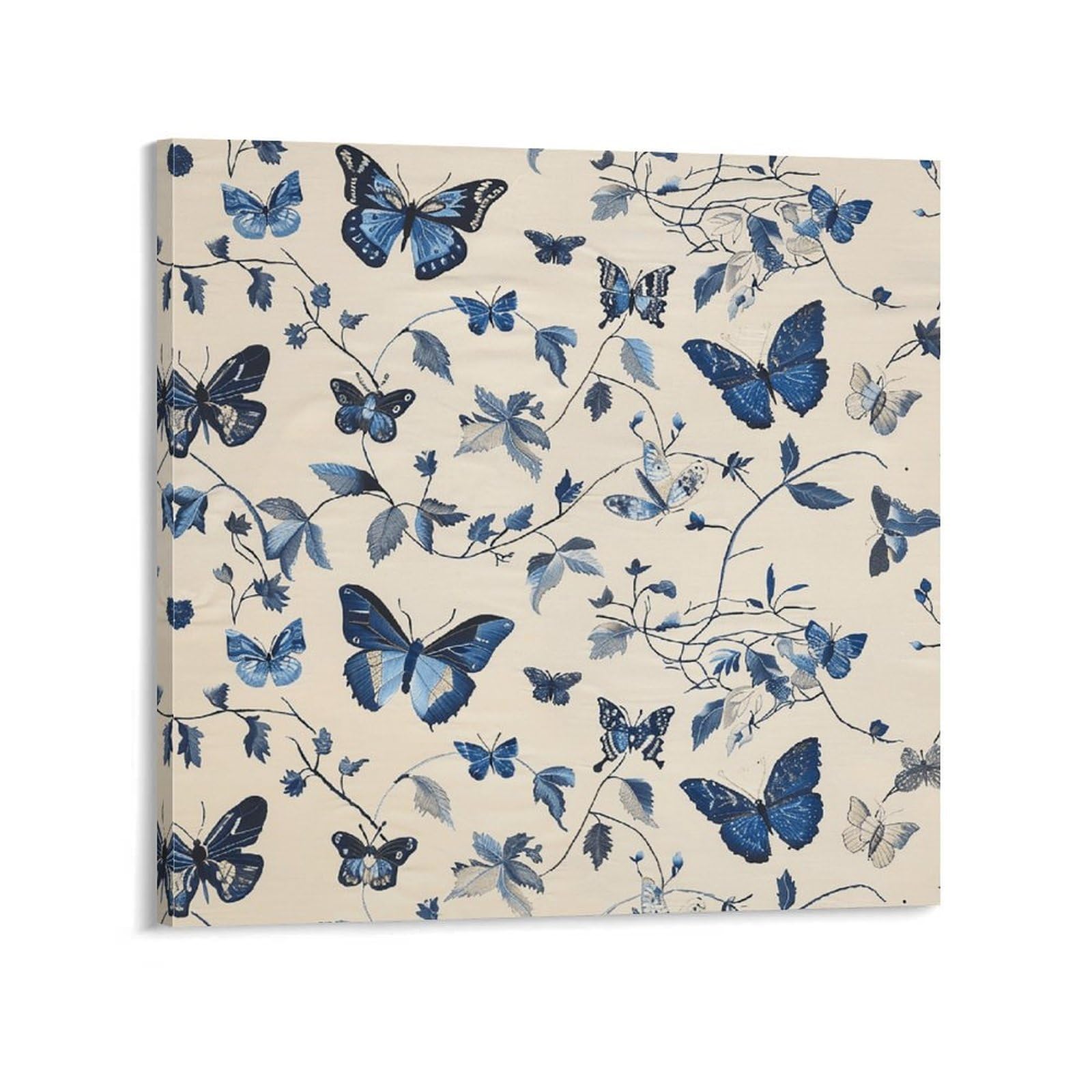 Butterflies And Moths Canvas Wall Art for Bedroom 12x12inch(30x30cm) Canvas Prints Artwork for Walls Modern Picture Artwork Painting for Living Room Aesthetic Wall Paintings for Bathroom Kitchen Offic