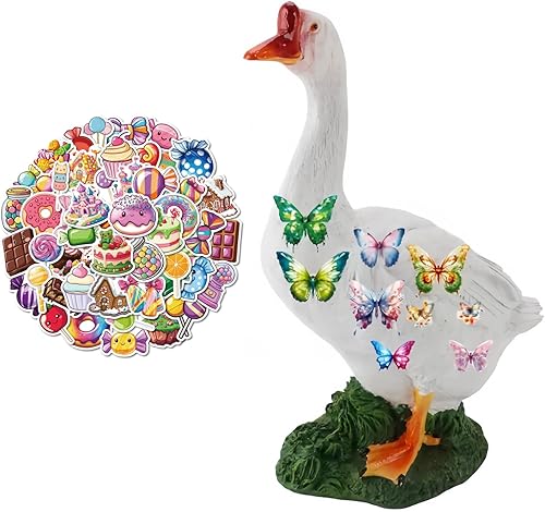 Porch Goose Outfit Stickers,50 Pcs Porch Goose Stickers,DIY Goose Graffiti Stick