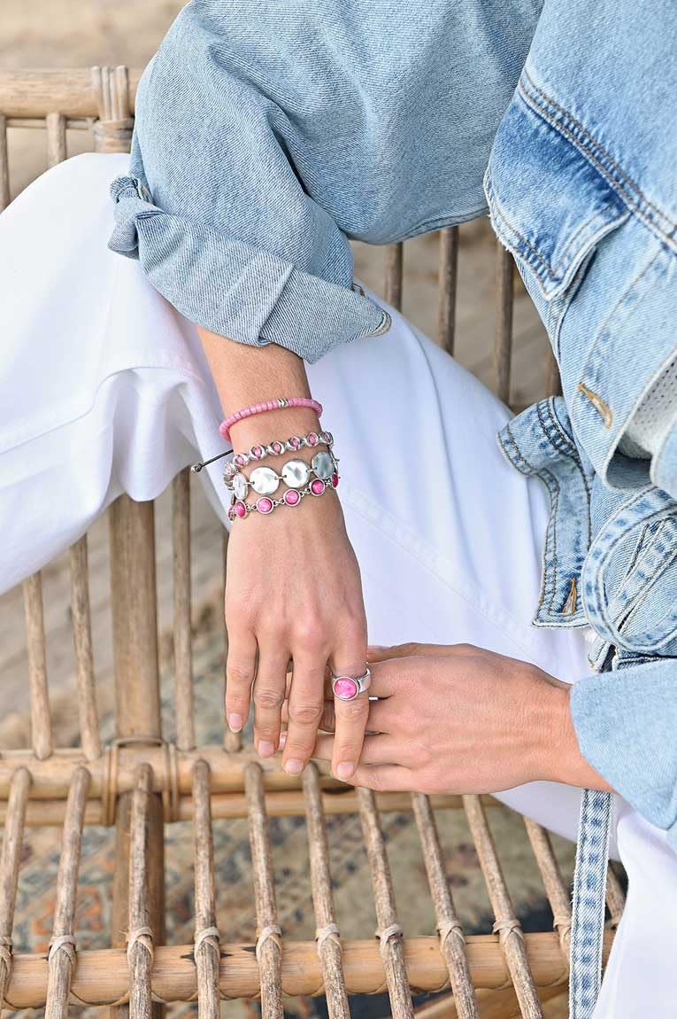 QOSS Armband LOIS silber schwarz