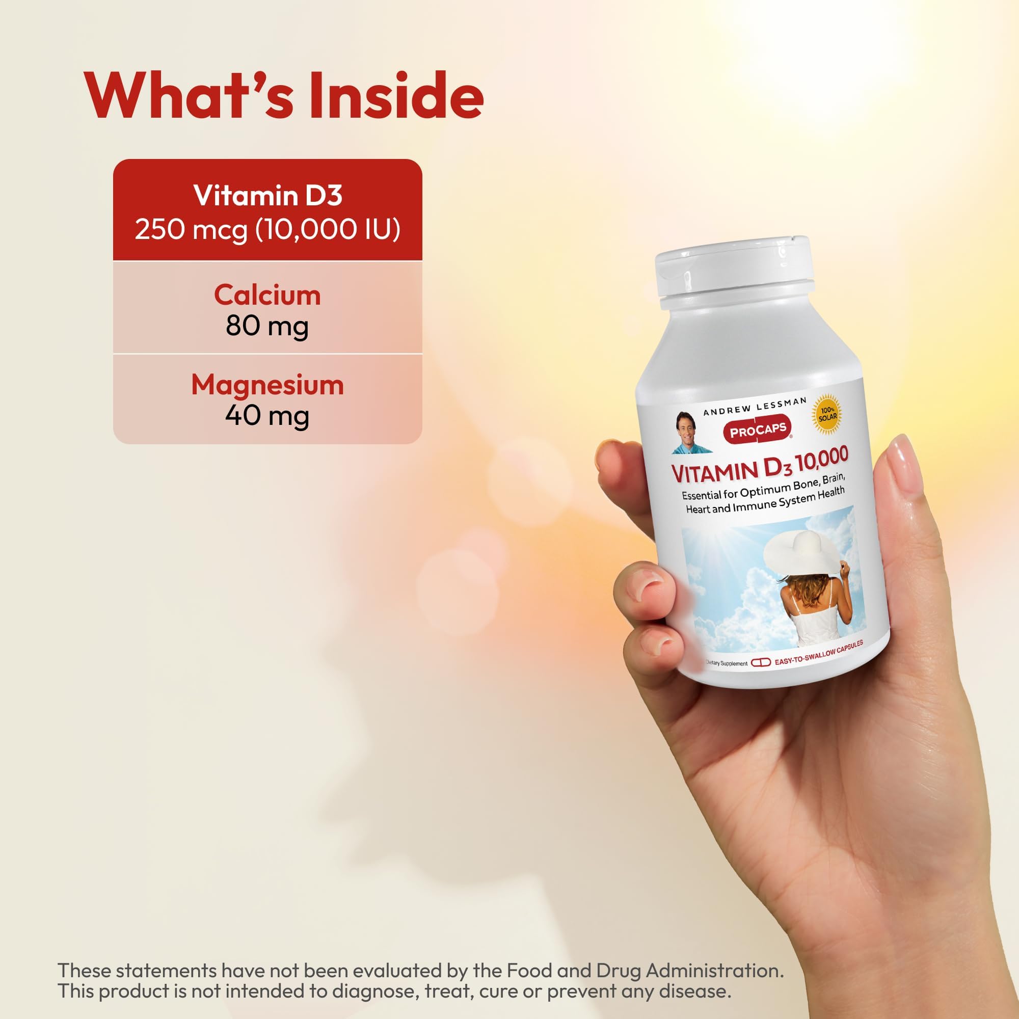 ANDREW LESSMAN ProCaps Vitamin D3 10,000 IU, 60 Small Capsules — Amazon image 3