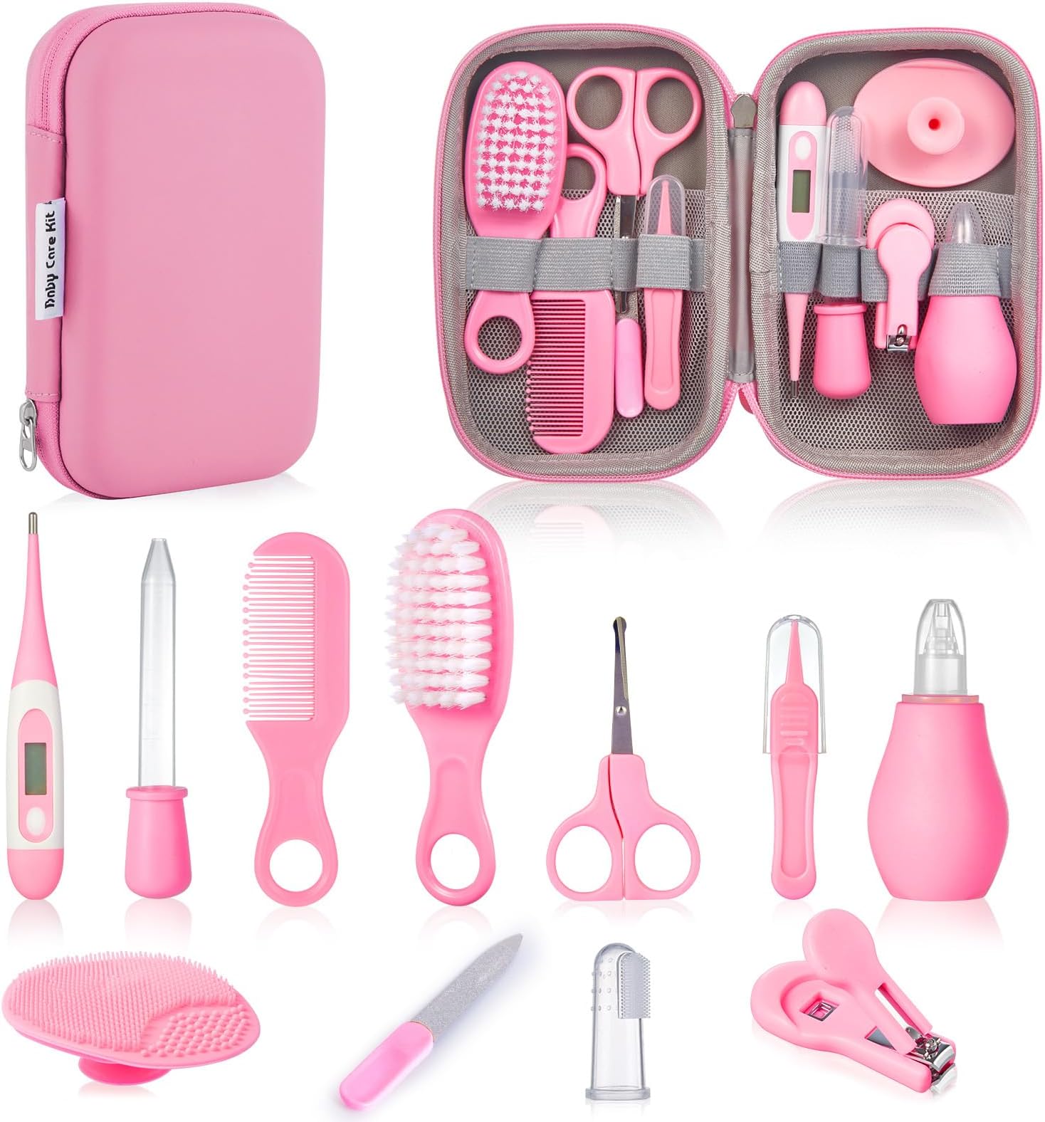 Baby Healthcare and Grooming Kit, Lictin Nursery Care Kit, Newborn Safety Health Care Set with Hair Brush,Comb,Nail Clippers and More for Newborn Infant Toddlers Baby Boys