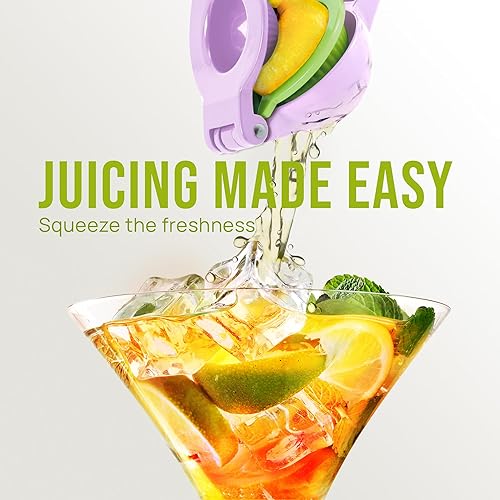Miniatura 35 de Exprimidor de limón de alta calidad Zulay de metal de alta calidad – Exprimidor manual de prensa de cítricos amarillo & verde