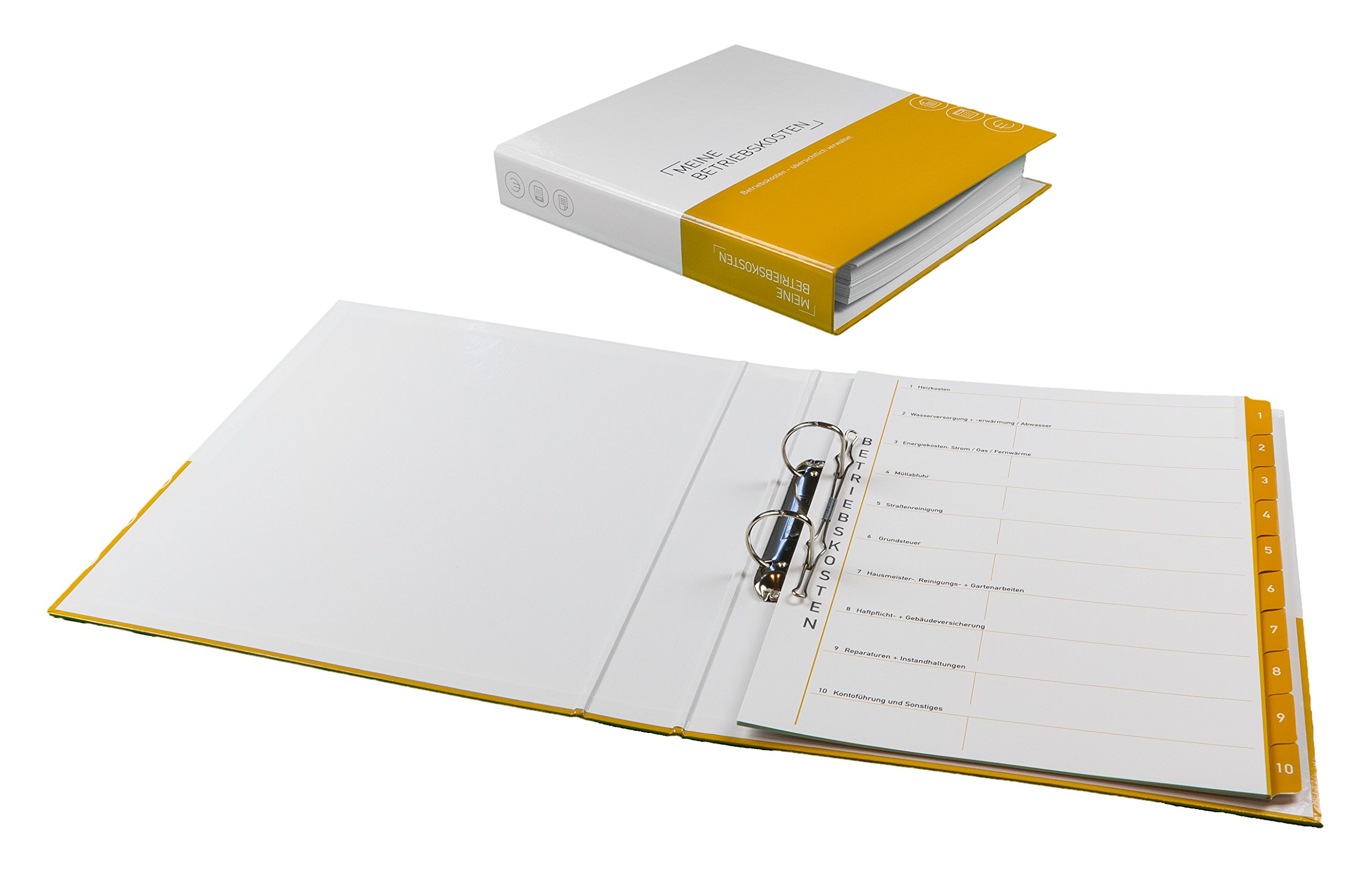 PLASTOREG Smidt GmbH 7er-Pack Themenringbücher mit Register für Versicherungen/Steuern/Vorsorge/Finanzen/Dokumente/Betriebskosten/Gesundheit, Optimale Struktur für die Ablage der wichtigsten Dokumente