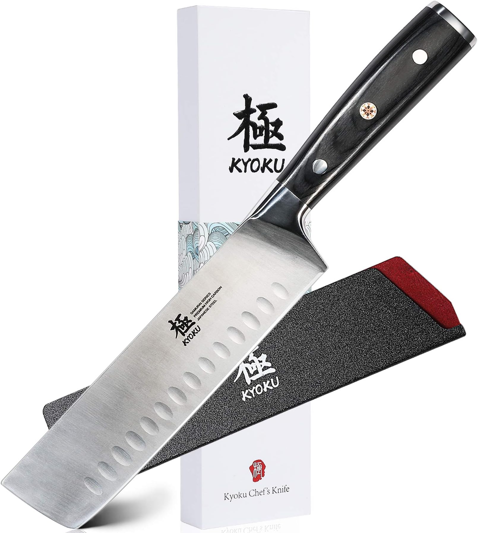 Nakiri Knife for Kitchen 7" Razor Sharp Knife for Dicing
