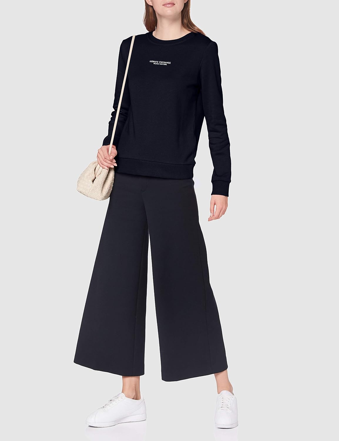 Armani Exchange womens Mini Logo Crewneck Sweatshirt - Image 2