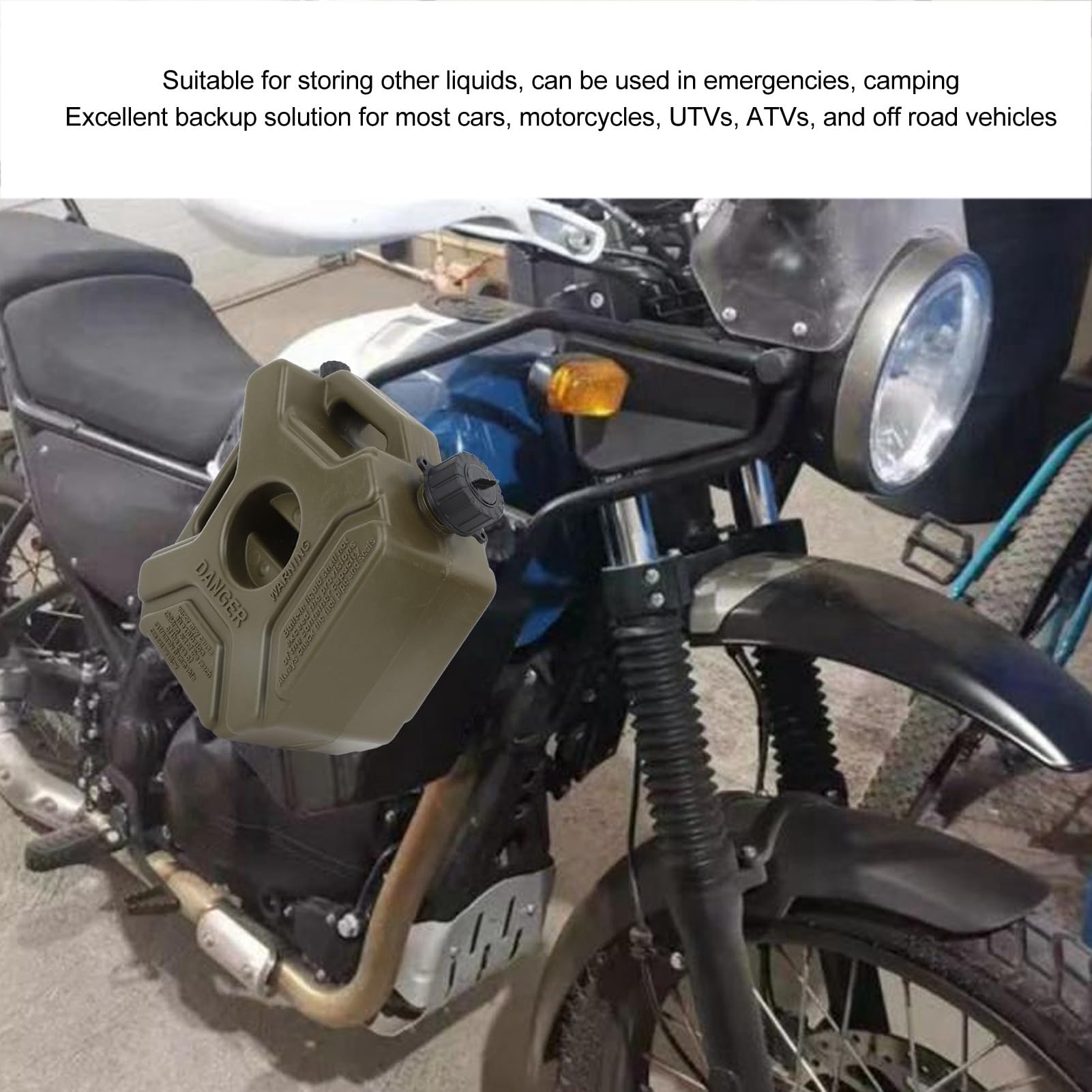 Recipiente De Gasolina 3L Galon Gasolina Portatil Bidon De Emergencia Para Coche Moto UTV Vehiculo Off Road Con Soport