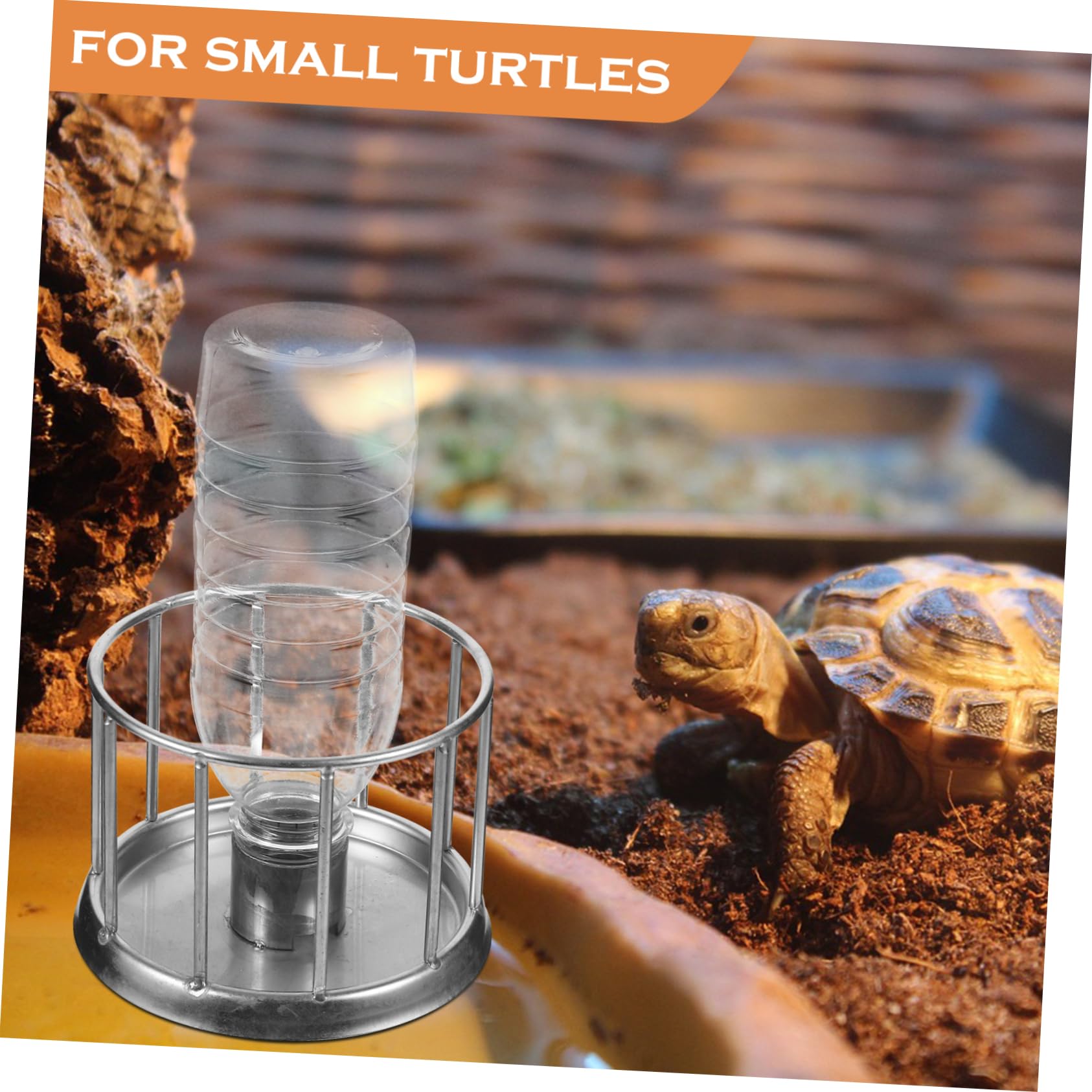 3piezas Plato De Comida para Reptiles y Bebedero De Tortugas Mini Dispensador De Agua De Acero Inoxidable para Terrario y Uso Diario Comedero Práctico y Conveniente para Mascotas