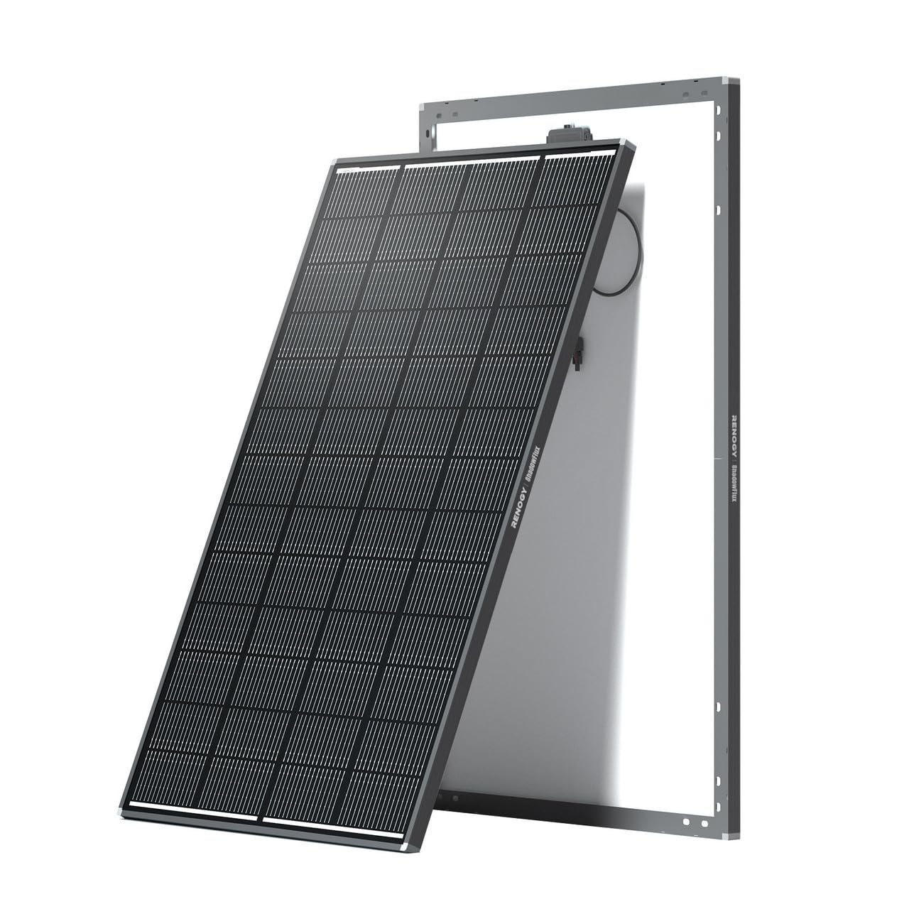 200 Watt Solar Panel, Renogy ShadowFlux 200W Solar Panel Anti-Shading N-Type 16BB, 25% High-Efficiency, Solar Panels Charger for RV Marine Roof Farm Battery and Off-Grid Applications