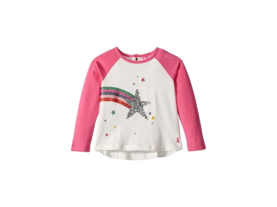 

Joules Kids Sequin Jersey Top (Toddler/Little Kids) (Cream Sequin Star) Girl's Clothing, White