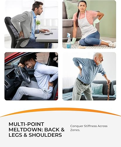 Miniatura 7 de CooCoCo Masajeador de espalda con calor, masaje Shiatsu de espalda baja con rodamiento hacia arriba y hacia abajo, masajeador elegible FSA HSA para