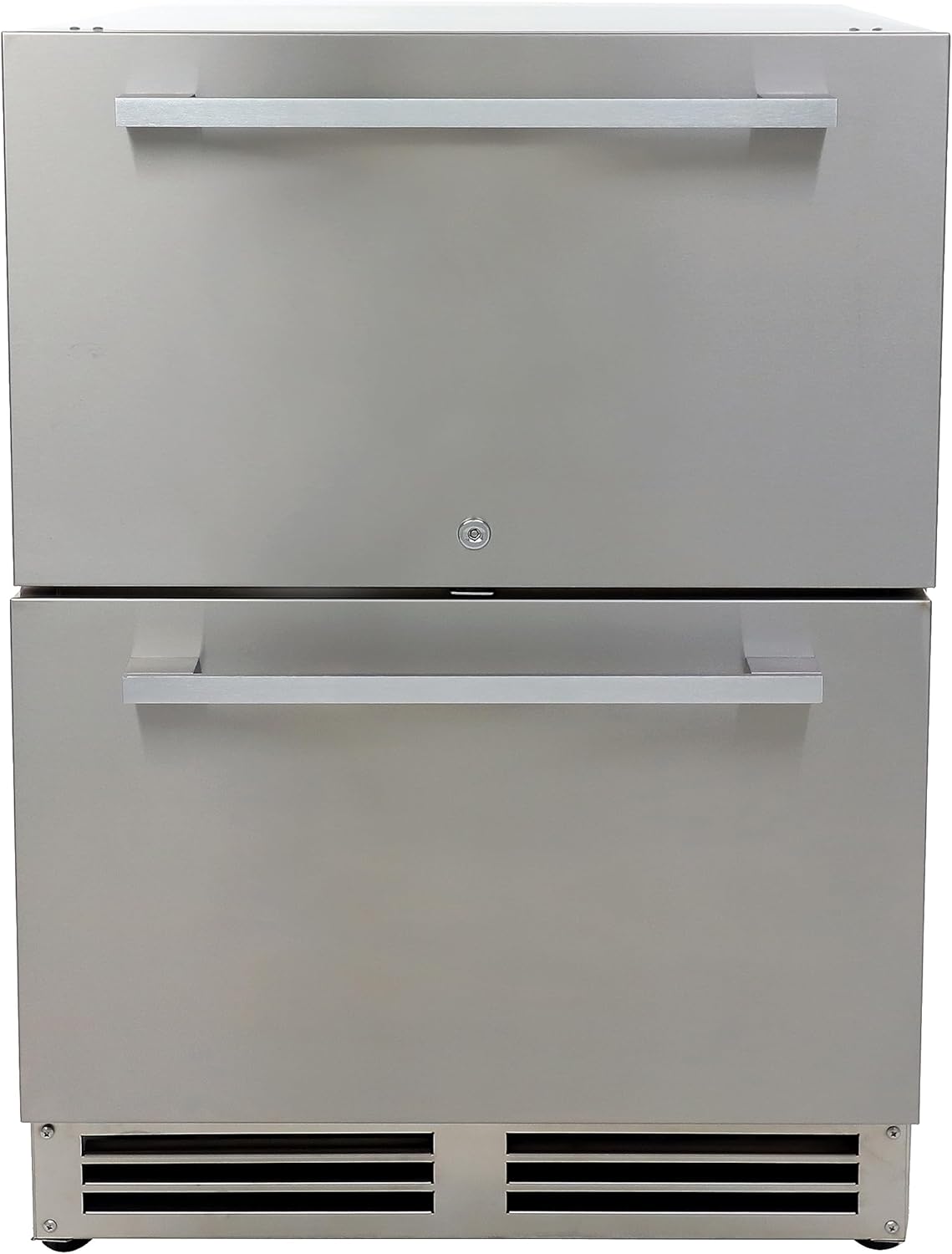 Undercounter Refrigerator with 2 Slide Out Drawers, Built-In or Freestanding Installation, Stainless Steel Construction for Indoor or Outdoor Use, 5.2 Cu. Ft., MEtallic