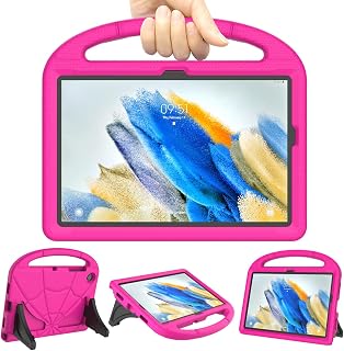 Lainergie Kids Case for Samsung Galaxy Tab A8 10.5 Inch 2022, Lightweight Shockproof Kid-Proof Cute Cover with Handle Kickstand for Galaxy Tab A8 10.5 Inch (SM-X200/X205/X207) - Pink
