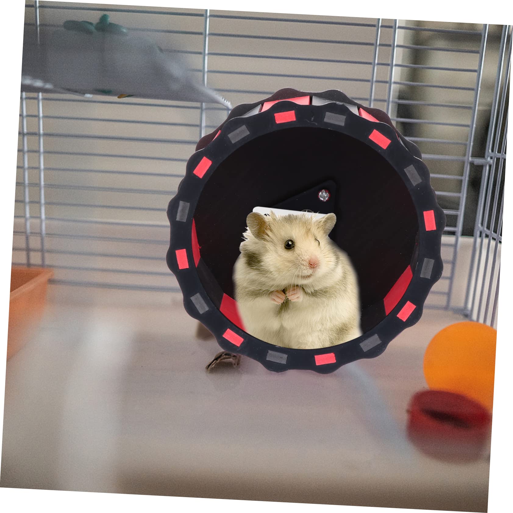 Silent Hamster Exercise Wheel 12-inch Running Spinner for Small Pets Quiet Steel Axle for Hamsters Gerbils and Mice Cage Accessory - image 4