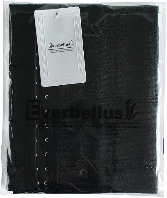 Everbellus レディース 通気性 伸縮性コルセット ウエストトレーナー 補正下着 ベルト シェイプウェア US サイズ: Large カラー: ブラック