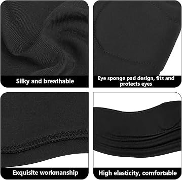 2Pcs Adult Costume Mask Black Full Face Hood Open Mouth Eye Design Breathable Elastic Headgear for Couples Role Playing Party Games (2, Black -style 3)