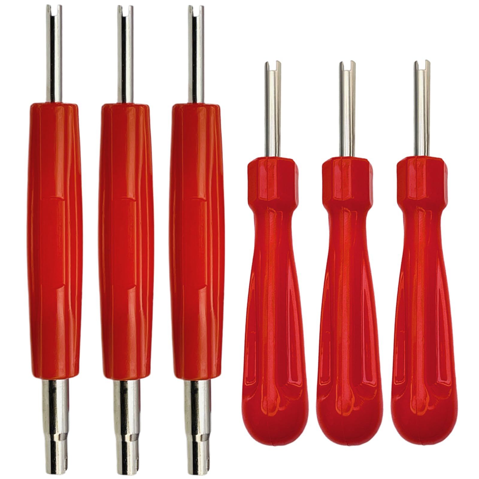 6Pcs HVAC Valve Core Removal Tool - Dual Single and Double Heads Valve Core Remover Tool,Great Tire Repair Tool for Various Valve Cores,R134a R12 HVAC Air Conditioning Valve Core Remover