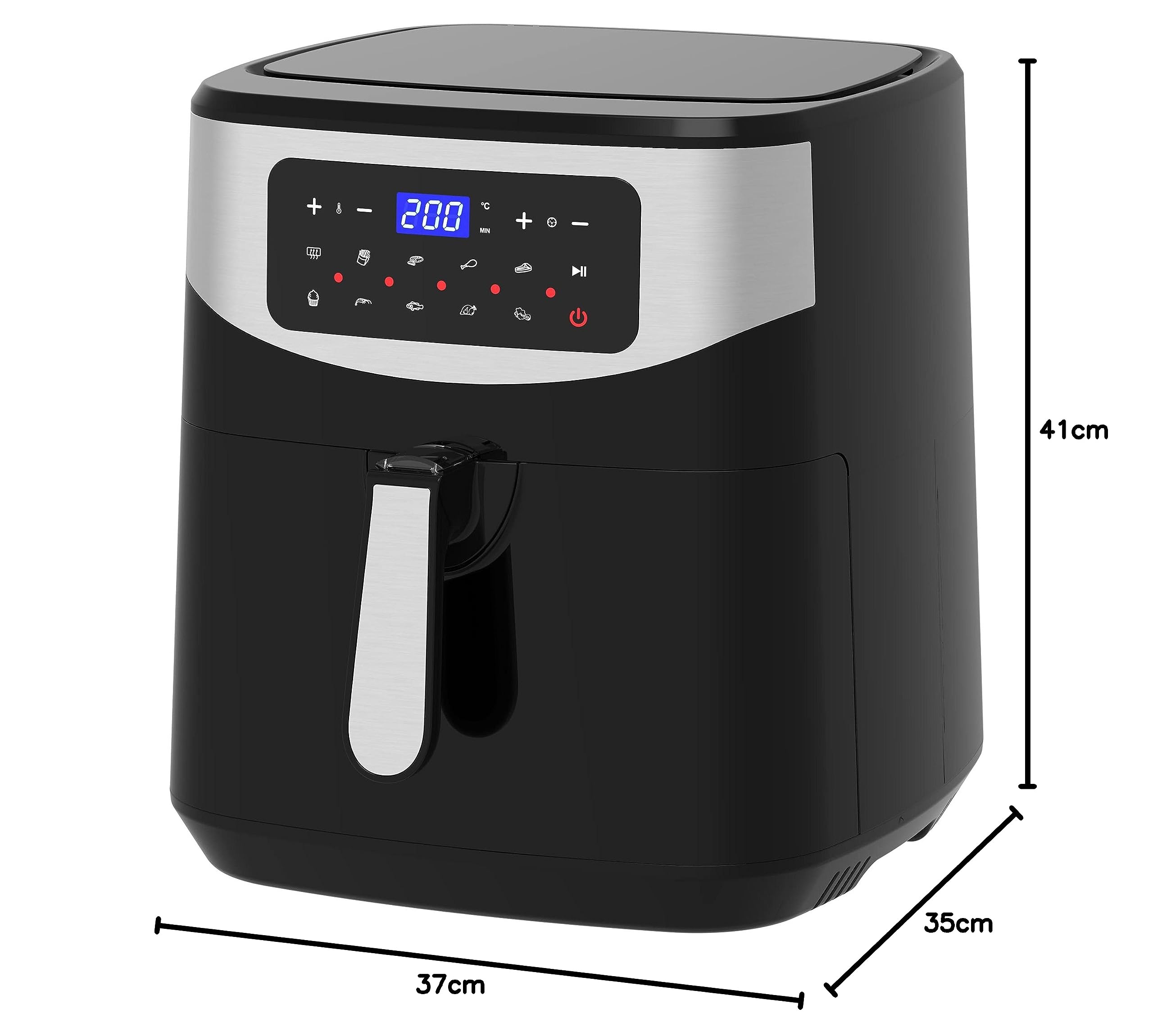 Melchioni Family | Friggitrice ad Aria Smart VIRGINIA, Capacità 12 litri con Wifi Compatibile con Google e Alexa, Air Fryer con Ricettario su App, Colore Nero Melchioni Family | Friggitrice ad Aria Smart VIRGINIA, Capacità 12 litri con Wifi Compatibile con Google e Alexa, Air Fryer con Ricettario su App, Colore Nero