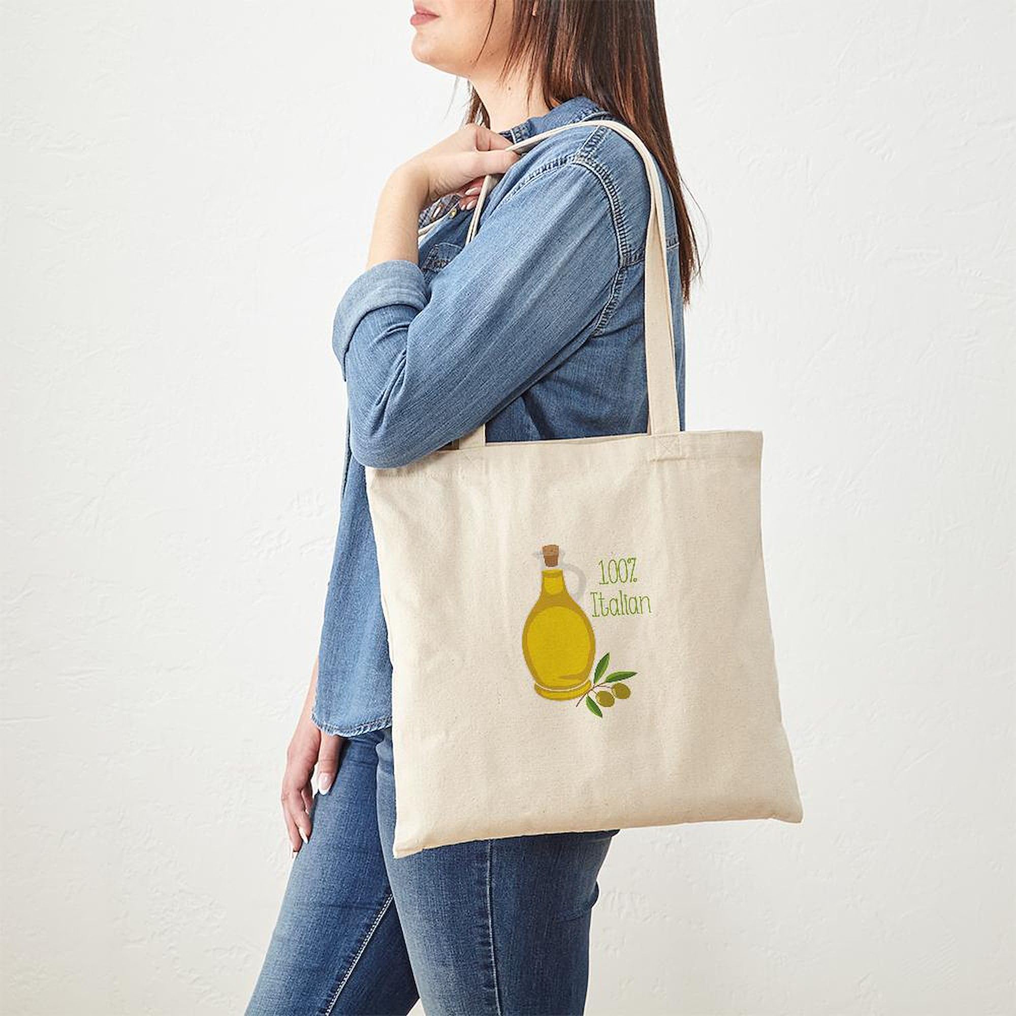 CafePress Italy Themed Natural Canvas Tote Bag - Reusable Shopping Bag, Two Sizes, Professionally Printed - View #3