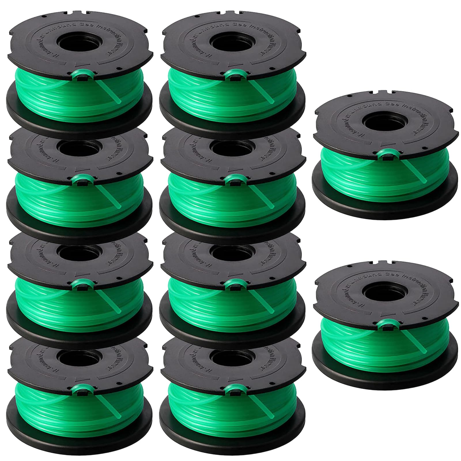 SF-080 SF-080-BKP Compatible with Black and Decker GH3000 GH3000R LST540,SF080 Replacement String Trimmer Auto Feed Spool Single Line 20ft 0.080" with 90583594 Cap Cover Part 10Pack-image-18