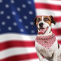 Vista 4 de Pañuelo para perro del Día de la Independencia, 1 bandana con estampado de bandera estadounidense, bandanas de verano, bufanda, bufanda cuadrada